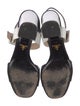 Prada Leather Colorblock Pattern Slingback Sandals