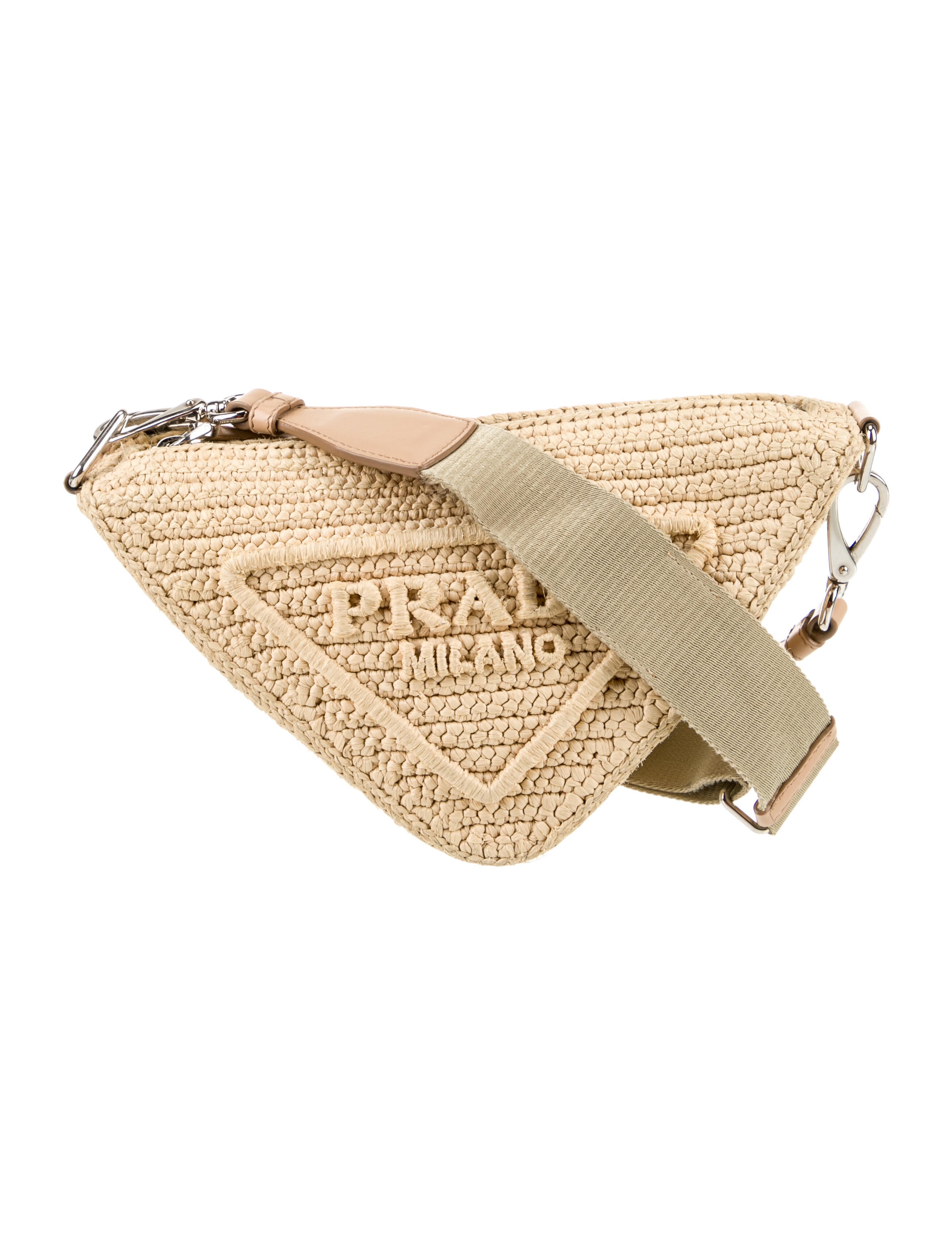 Prada Enameled Metal Triangle Triangle