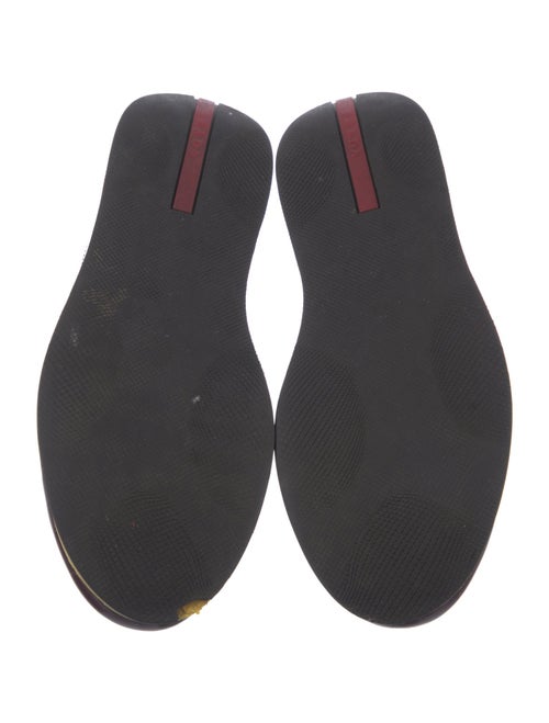 Prada Patent Leather Colorblock Pattern Sneakers