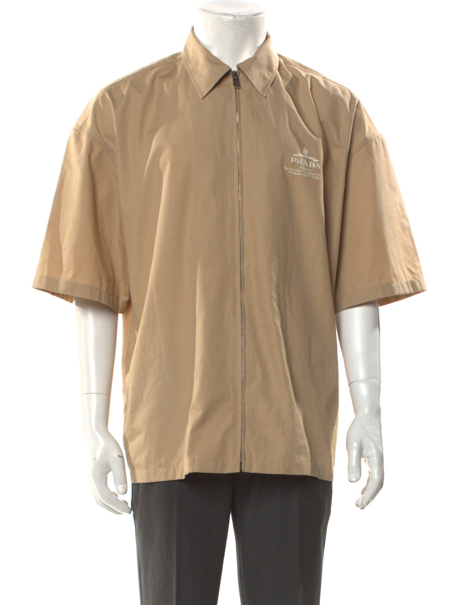 Prada 2025 Logo Zip Shirt