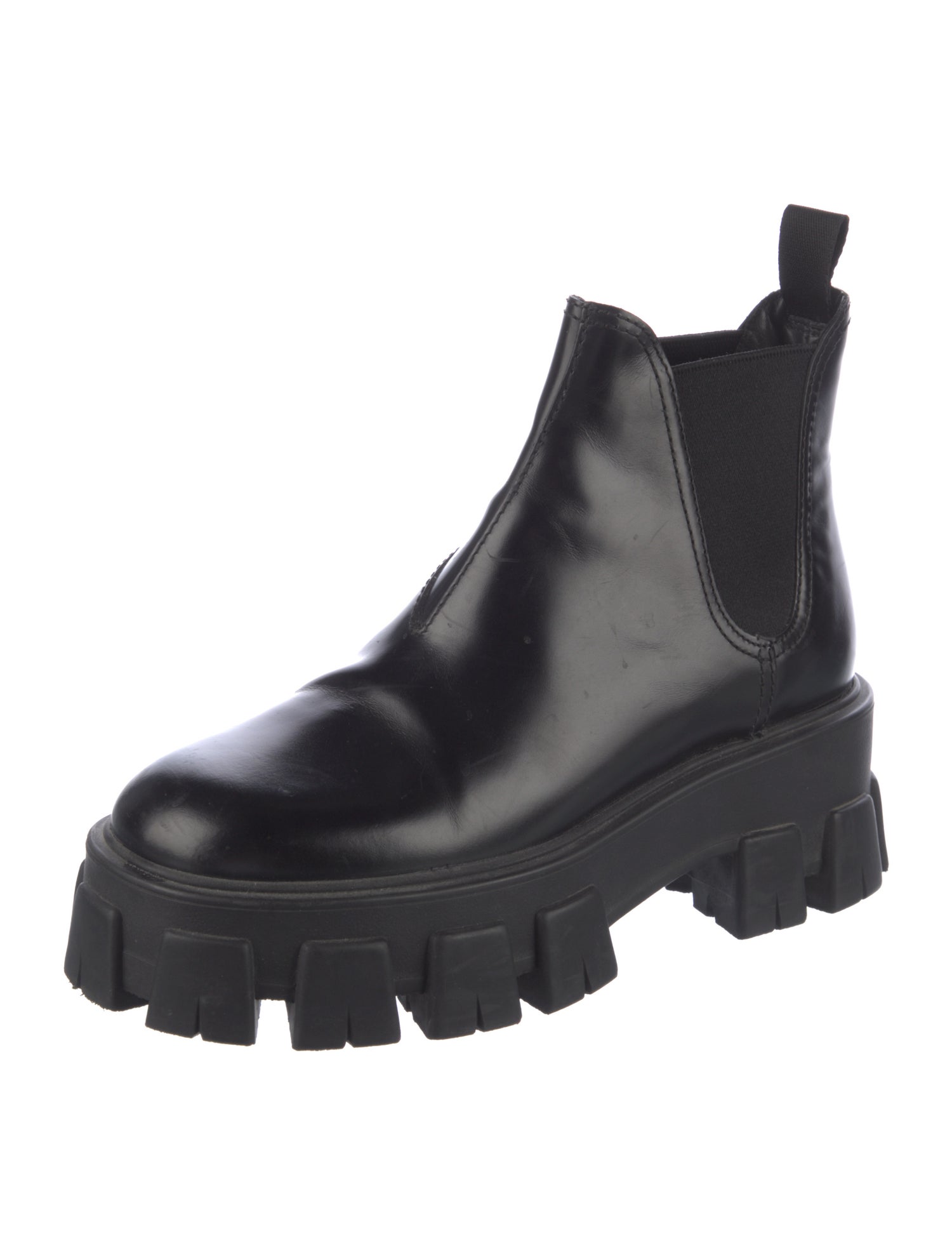 Prada Leather Chelsea Boots
