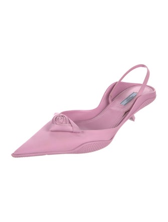 Prada Nylon Slingback Pumps