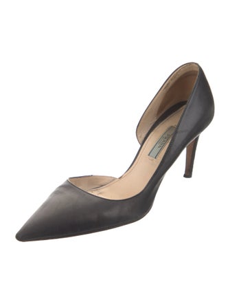 Prada Leather D'Orsay Pumps