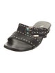 Prada Leather Studded Accents Slides