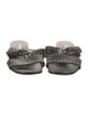 Prada Leather Studded Accents Slides