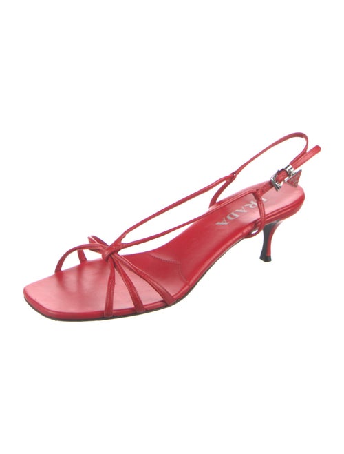 Prada Leather Slingback Sandals