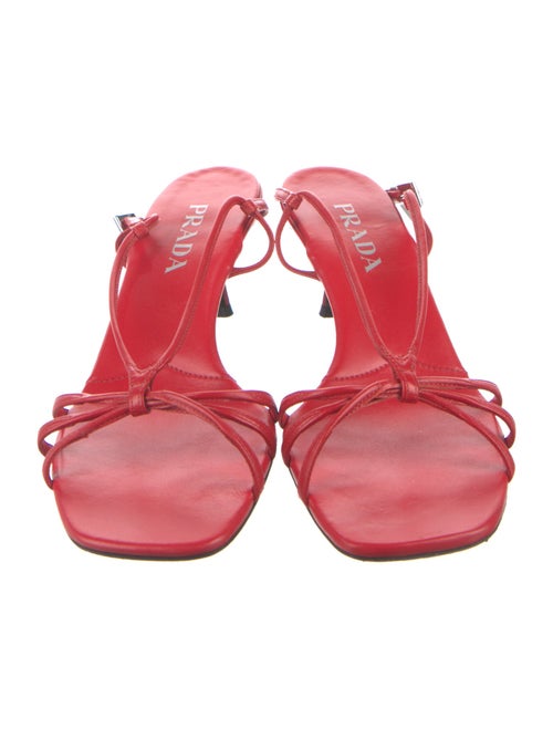 Prada Leather Slingback Sandals