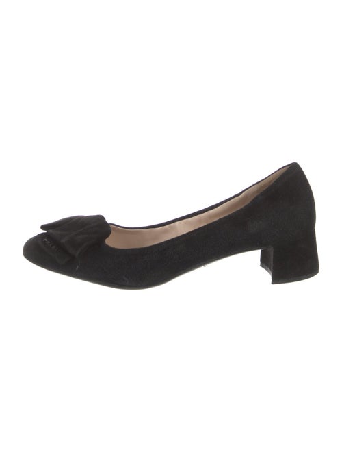 Prada Suede Bow Accents Pumps