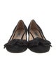 Prada Suede Bow Accents Pumps
