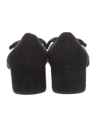 Prada Suede Bow Accents Pumps