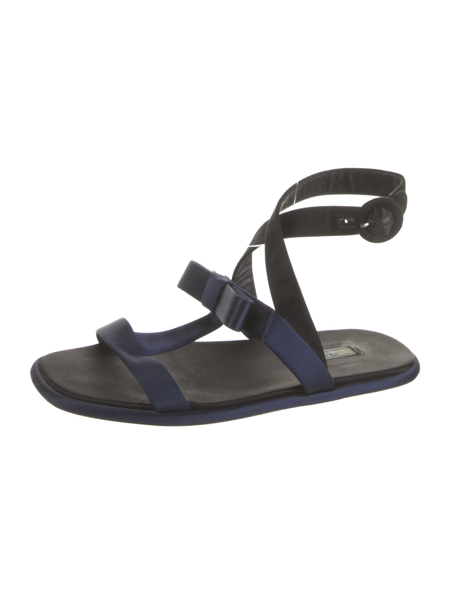 Prada Satin Bow Accents Gladiator Sandals