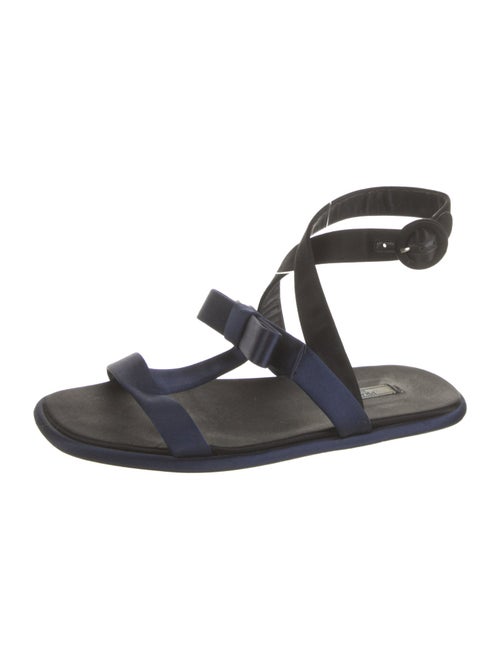 Prada Satin Bow Accents Gladiator Sandals