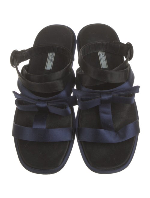Prada Satin Bow Accents Gladiator Sandals
