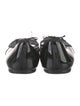 Prada Patent Leather Bow Accents Ballet Flats