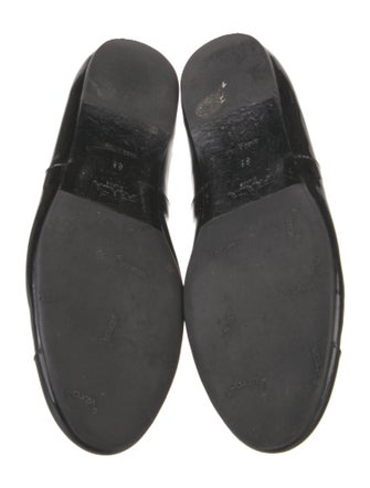 Prada Patent Leather Bow Accents Ballet Flats