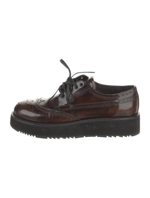 Prada Patent Leather Lasercut Accents Oxfords
