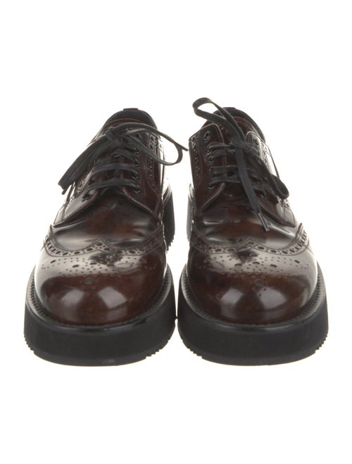 Prada Patent Leather Lasercut Accents Oxfords