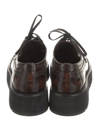 Prada Patent Leather Lasercut Accents Oxfords