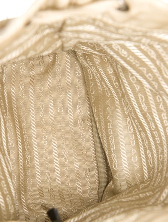 Prada Enameled Metal Triangle Bucket Bag