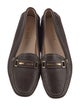 Prada Leather Bow Accents Loafers