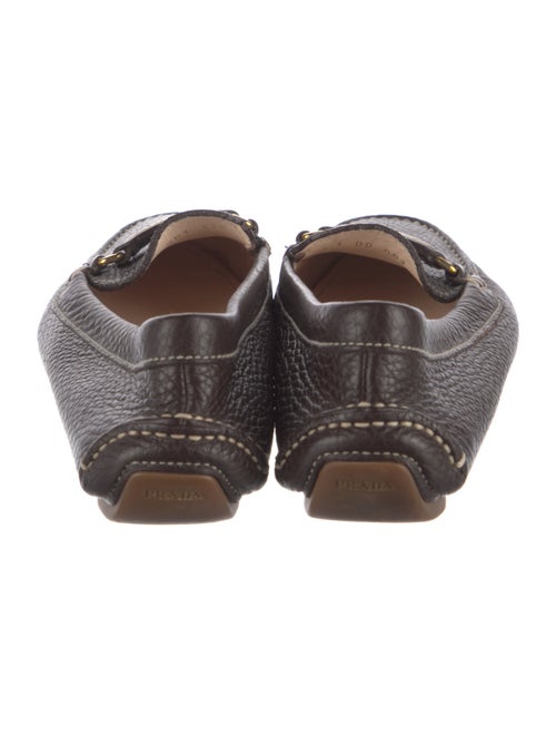 Prada Leather Bow Accents Loafers