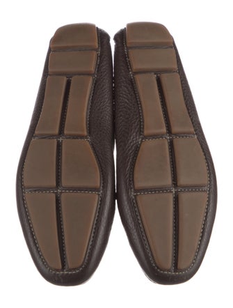 Prada Leather Bow Accents Loafers