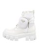Prada Tessuto Nylon Leather Combat Boots