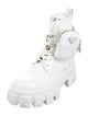Prada Tessuto Nylon Leather Combat Boots