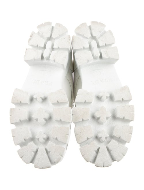 Prada Tessuto Nylon Leather Combat Boots