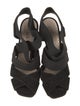 Prada Suede Grosgrain Trim Slingback Sandals