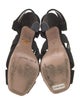 Prada Suede Grosgrain Trim Slingback Sandals
