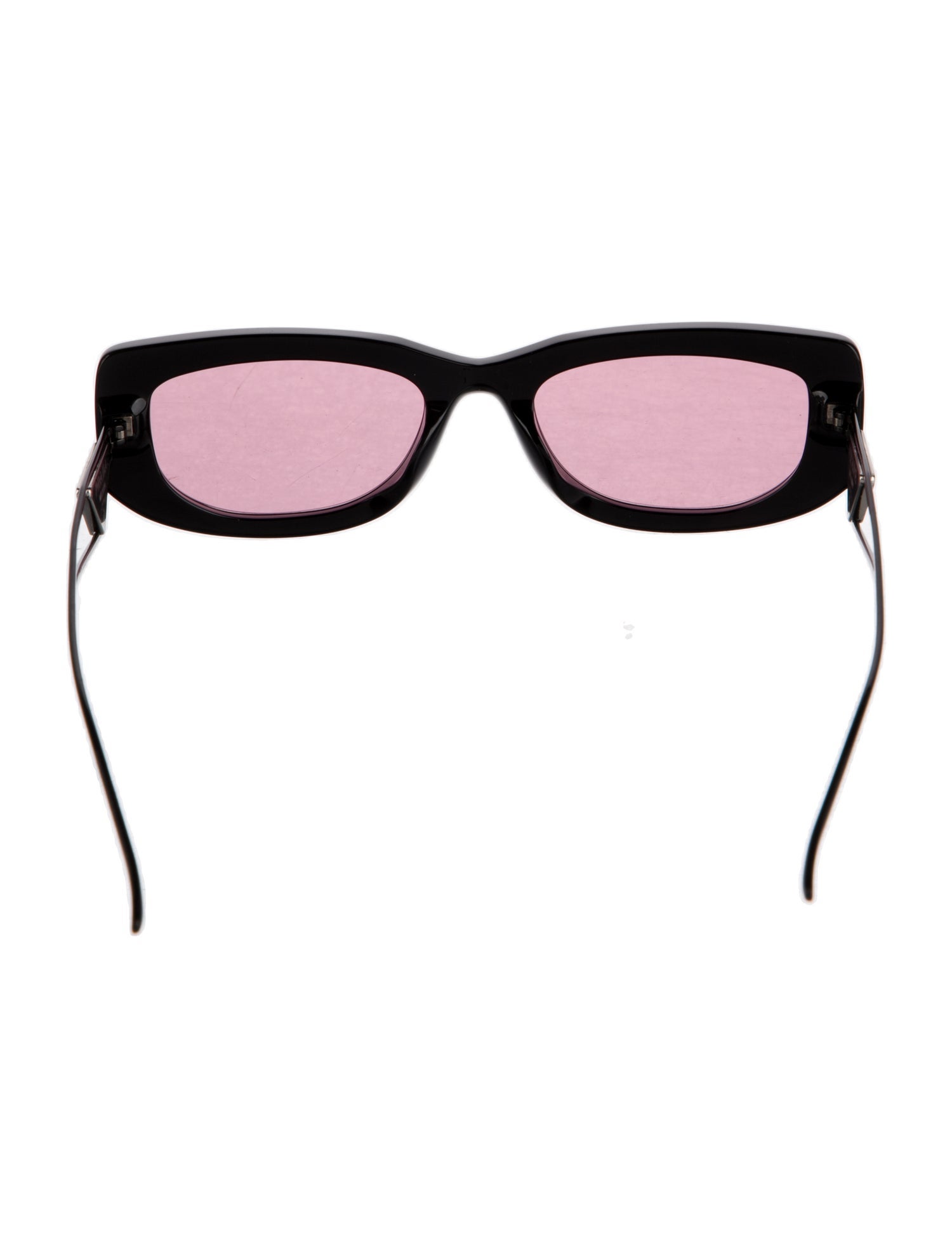 Prada Enameled Metal Triangle Square Sunglasses