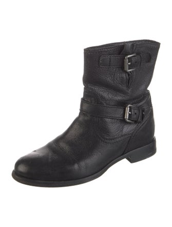 Prada Leather Moto Boots