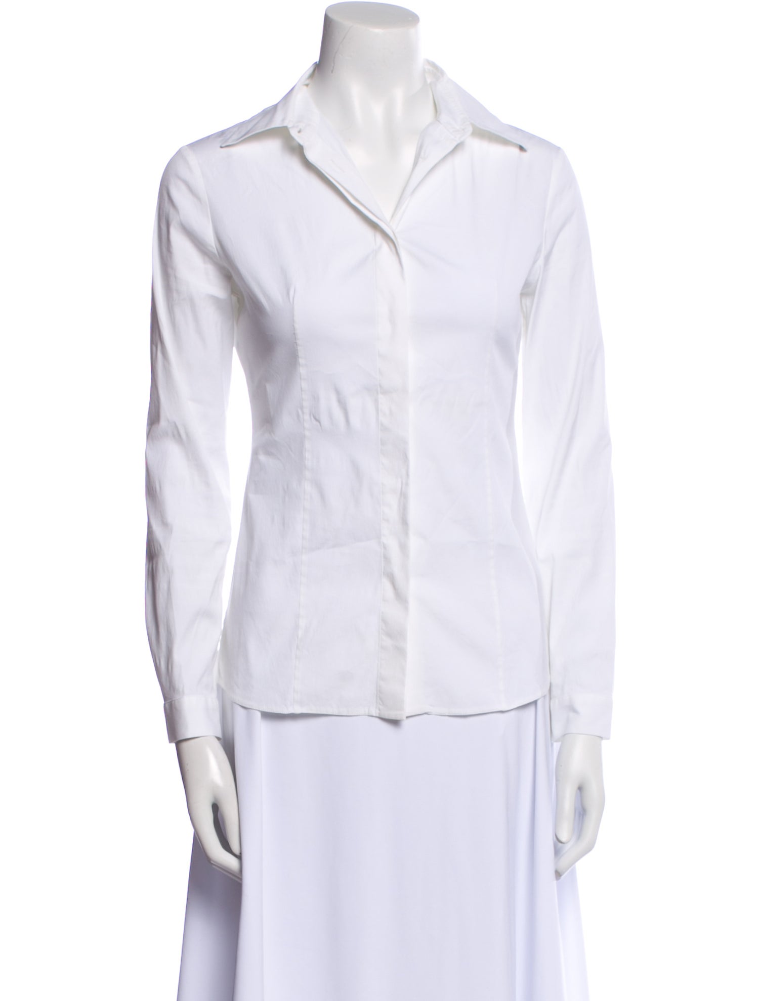 Prada 2019 V-Neck Button-Up Top