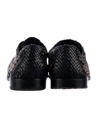 Prada Leather Printed Oxfords