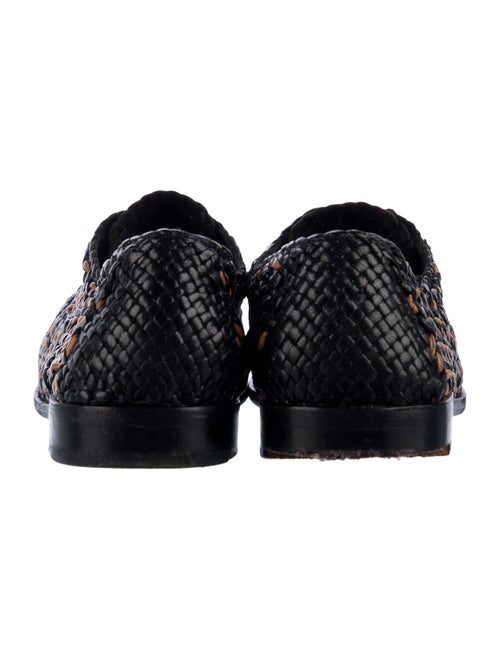 Prada Leather Printed Oxfords