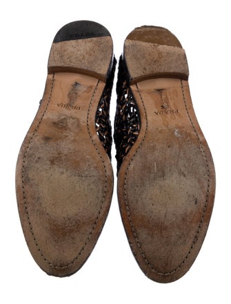 Prada Leather Printed Oxfords