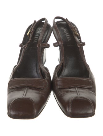 Prada Leather Slingback Pumps