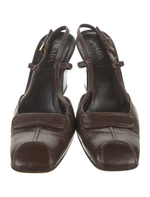 Prada Leather Slingback Pumps