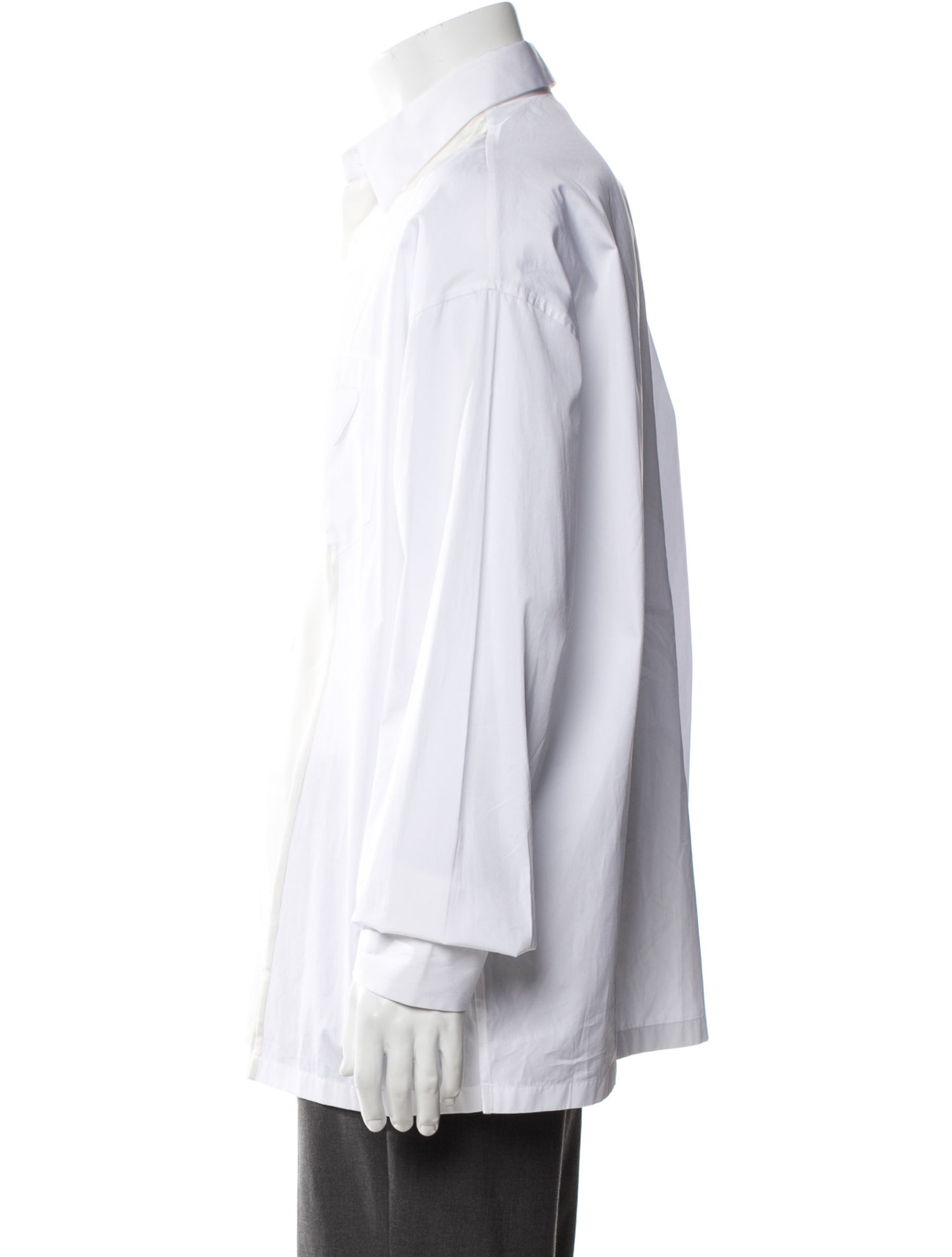 Prada 2022 Enameled Metal Triangle Dress Shirt