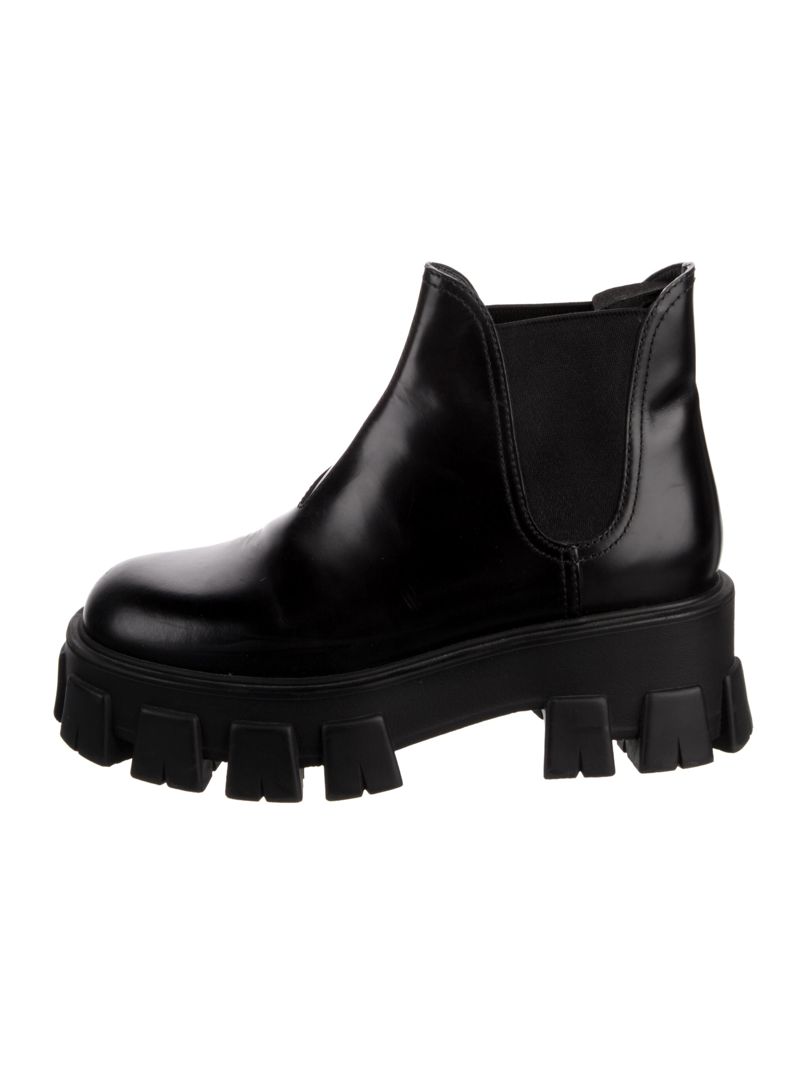 Prada Leather Chelsea Boots