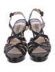 Prada Saffiano Leather Slingback Sandals