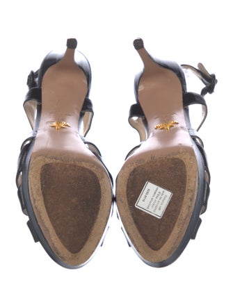 Prada Saffiano Leather Slingback Sandals