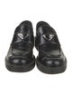 Prada Enameled Metal Triangle Leather Oxfords