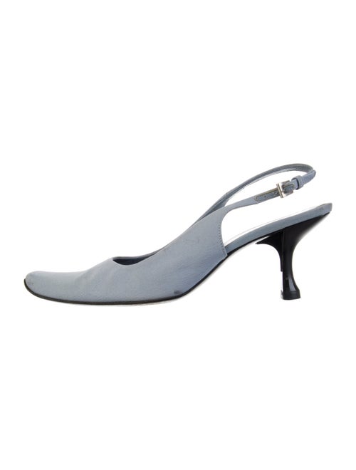 Prada Canvas Slingback Pumps