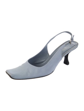 Prada Canvas Slingback Pumps