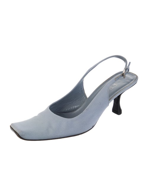 Prada Canvas Slingback Pumps