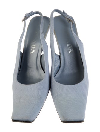 Prada Canvas Slingback Pumps