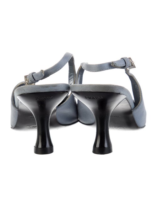 Prada Canvas Slingback Pumps