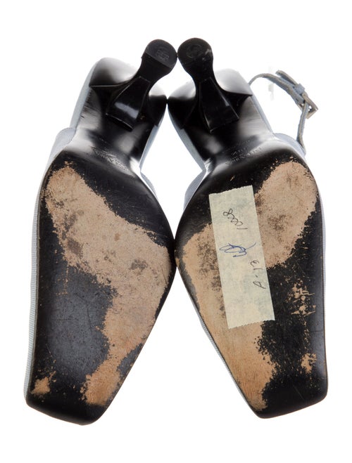 Prada Canvas Slingback Pumps